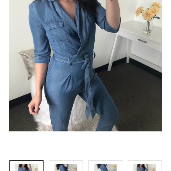 Blue Denim jumpsuit - Picture 2 of 2